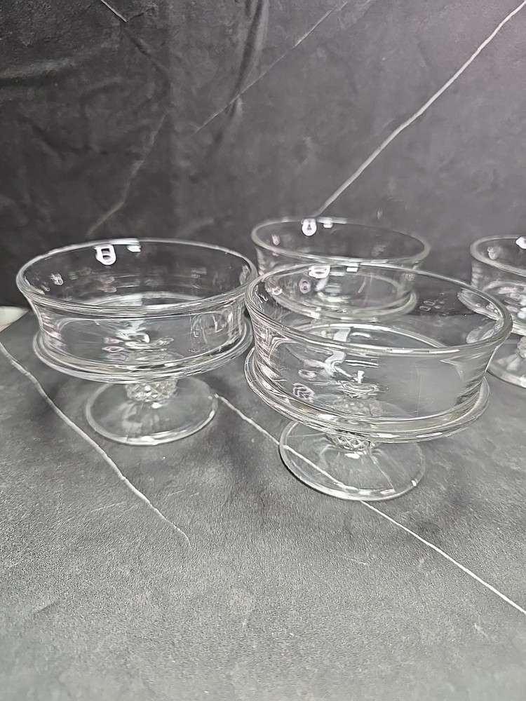 US Glass / Ripley and Company Pavonia Clear 5 Pinapple Stem Footed Dessert