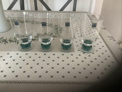 Denby Magnum Green Low Footed Water Glasses/Goblets 16 Ounce New! With Tags