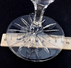 Rare Vintage Crystal Goblet Soviet Large Wine Goblet Crystal Wine Glass USSR
