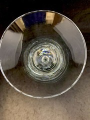 ANTIQUE Central Glass Works 1470 Clear Water (wine) Goblet 8.5″