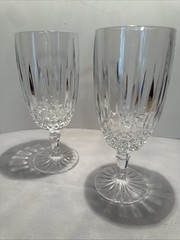 2 ~ Mikasa Old Dublin Crystal Ice Tea Water Goblets 7 3/8”