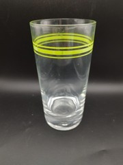 MCM Corelle Corning Coordinates Green Stripe Highball Tumblers Set of 4 Vintage