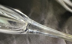 Set Of 4~Clear Crystal Champagne Glasses~6 Sided Stem~16 Point Cut Star On Base