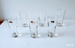 Set 6 Bohemian Handmade Crystal Czech Republic High-Ball Glasses 11.8 Fl Oz