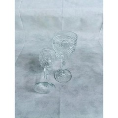 Set of 4 D’Arques Clear Cut Crystal Goblets Wine Water Glasses Elegant Stemware