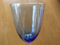 Lenox GEMS Blue Wine Glass Fine Crystal White Jewel Tone Tall Stem Replacement