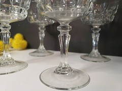 Chantelle by Crystal D’Arques Durand Champagne/Tall Sherbet Glasses Set 4 NWOB