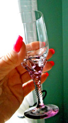 Blefeld Sherry Aperitifs SET 2 Green & Purple Swirl Stems