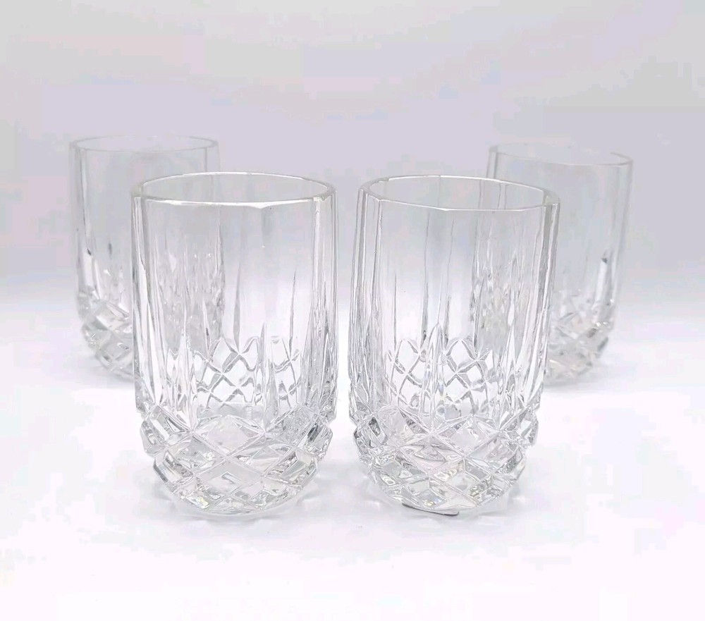 Nobility Kristal Zajecar Crystal Tumblers Set of 4 – 5.5″ Heavy Cut Glass – 14oz