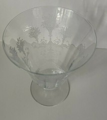 Vintage Morgantown Mayfair Clear Footed Large Juice Glass Etched Franciscan