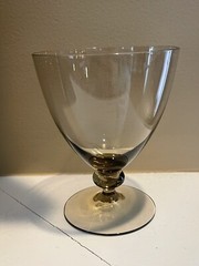 Orrefors Simon Gate Amber Smoke Wine Glasses Or Fruit Cocktail 3-1/2” Vtg MCM