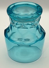 Viking 4″ Aqua Georgian Tumblers Set of Two | Vintage UV Glow