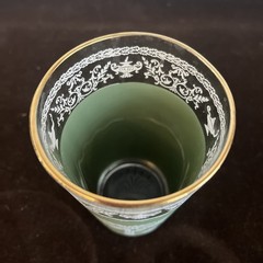 Vintage Wedgwood Jasperware Jeanette Green Hellenic Drinking Glasses • Set of 4