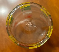 Anchor Hocking Retro/MCM Style Glass With Red, Yellow, White, Green Squares