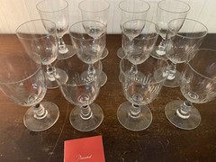 9 Water Glasses Model Organ Games in Baccarat Crystal (Price per Unit)