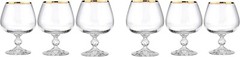 Crystalex Bohemia Golden Celebration Claudia Set of Glasses, 24 pieces