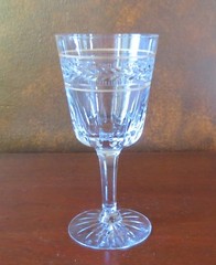 Seneca Gold Brocade #960 Stem #1438 Laurel Cut Crystal Water Goblet(s)