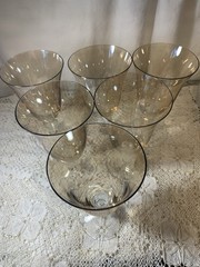 Artland Amber Iridescent Wine/Water Goblets 6 5/8” Glasses Set Of 6