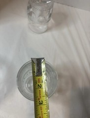 One-King’s Crown Wine Goblet Clear Glass Tiffin Franciscan Pressed Vintage