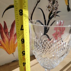 Normandy by Val St Lambert signed crystal Water Goblet wine glass