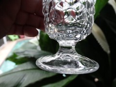 American Fostoria Clear Glass 4.8 ounce 4 3/4 inch Footed Juice Glass(es) EUC