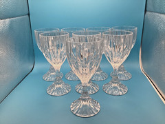 Mikasa Park Lane Full Lead Crystal Glasses SN101/003 Set of 8 NOS In 2 Boxes