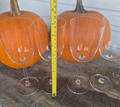 Set of 4 Lenox OXYGEN Red / White Wine Crystal Glasses 8.5″ Tall 12oz BEAUTIFUL