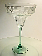 CRISTAL D’ARQUES-DURAND Green Stem Sombrero Margarita Glasses (2) – MAKE OFFER!