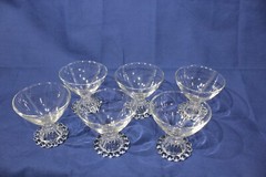 Vintage Anchor Hocking Clear «Boopie» Champagne/ Sherbet Glass – Set of 6