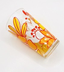 Vintage 70’s Retro Flower 🌼 Power 5” Juice Glass Tumbler EVC