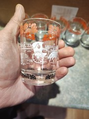 VINTAGE Set Of 6 – WANKY SWIG HAZEL ATLAS GLASS TUMBLERS With Decanter Shaker