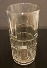 Vintage Anchor Hocking Tartan Plaid Drinking Cleat Glass Tumbler Heavy 16 oz