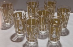 Vtg 60’s HazelWare 9 Piece Decorated Caddy Set