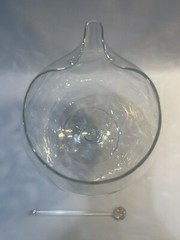 West Virginia Glass Loop Optic Iridescent Luster Brandy Glass w/ Ice Lip LARGE