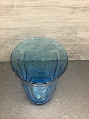 Anchor Hocking Glass Colonial Tulip Laser Blue 25 oz Cooler 6 3/4″ x 3 5/8″