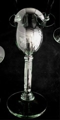 (173) La Mediterranea Recycled glass Goblets made in Spain 9″ tall (8 available)