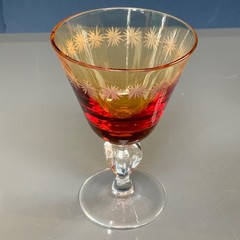 GUS KHRUSTALNY , Liquor glasses “GOLDEN WEDDING” 6pcs, USSR