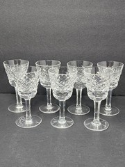 Set Of 7 Waterford Crystal Alana 3 3/8” Small Liqueur Cocktail Cordials Glasses
