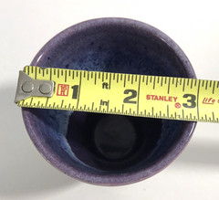 Studio Pottery Tumbler or Vase or Pencil Holder Hand Thrown Stoneware Signed DK