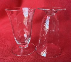 Cambridge “Caprice” Elegant Blown Glass Stemware Goblets Swirl Effect Set of 8