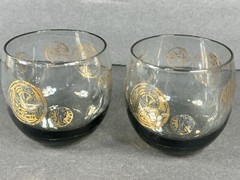 Vtg Cocktail Glass Pair