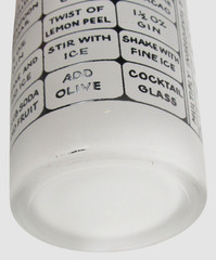Vintage Federal Glass Cocktail Recipe Glass with Seven Recipes