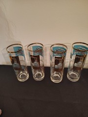 Set Of 4 Libbey Southern Comfort Steamboat MCM 6 7/8″ Tom Collins Glasses