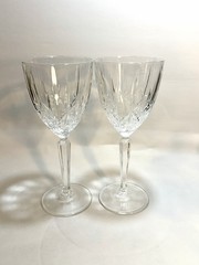 🌿2 Waterford Marquis SPARKLE Wine Glass Elegant Crystal, 8″ Tall, 12 oz