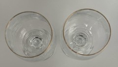Bohemia Crystal-Crystalex Queen’s Lace Wine Glass Goblet 5.75” Gold Set Of 3
