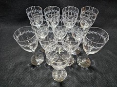 Fostoria Holly Clear Crystal Stemware Set – Mint Condition