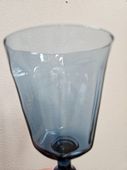 Lenox Antique Blue Wine Glass with Stem / Small Goblet 5″ Tall – Excellent