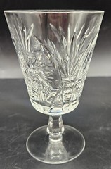 Set of 4 Vintage Bohemian Hand Cut Crystal Pinwheel Fan Flared Glasses 8 oz