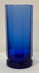 Set Of 4 Anchor Hocking Essex Cobalt Blue 10-Sided Iced Tea Glasses