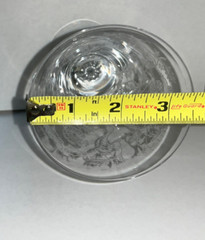 2 Vintage Floral Etched 9-Ounce Crystal 7 1/4″ Tall Water Goblet